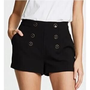 Cupcakes and Cashmere Womens Size 6 Eli Sailor Shorts Black High Waist Buttons
